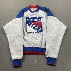 Vintage New York Rangers Sweater Mens‎ Large The Game Patch Colorblock 90s USA